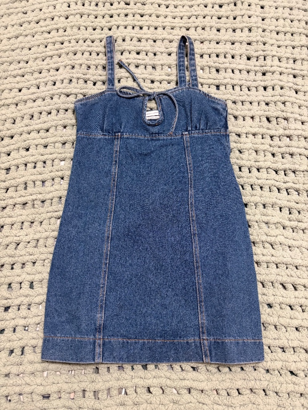 Urban Outfitters Denim Mini Dress Size 0 – Tie Front | Side Zip | Sleeveless